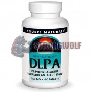 DLPA [Фенилаланин] (750 мг x 60 табл), Source Naturals